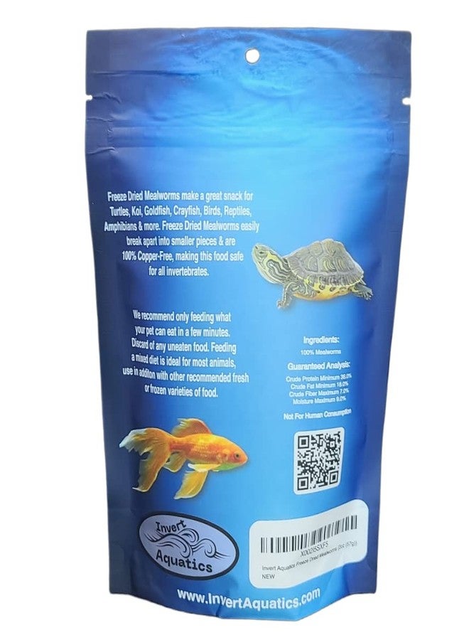 Invert Aquatics Freeze Dried Mealworms - Food for Turtles, Cichlids, Koi, Birds & More (2oz (56g)) - Image 2